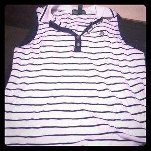 Sleeveless polo styles shirt